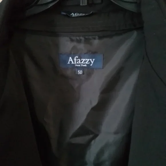 Big men black trench coat. Size 50 - Picture 4 of 4